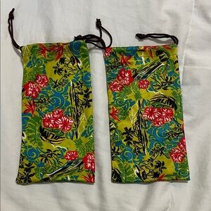 Maui Jim |Floral |Hawaiian |Soft Shell |Microfibre |Drawstring|Sunglass |2 Cases
